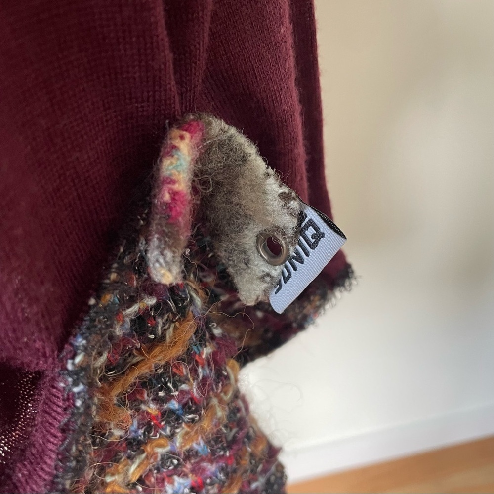Suniq Brooklyn Upcycled One of a Kind Wool Short Sleeve Turtleneck Sweater Dress - Picture 7 of 9